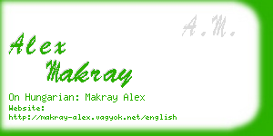 alex makray business card